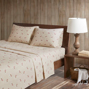 Flannel - King Sheet Set - Tan Dog