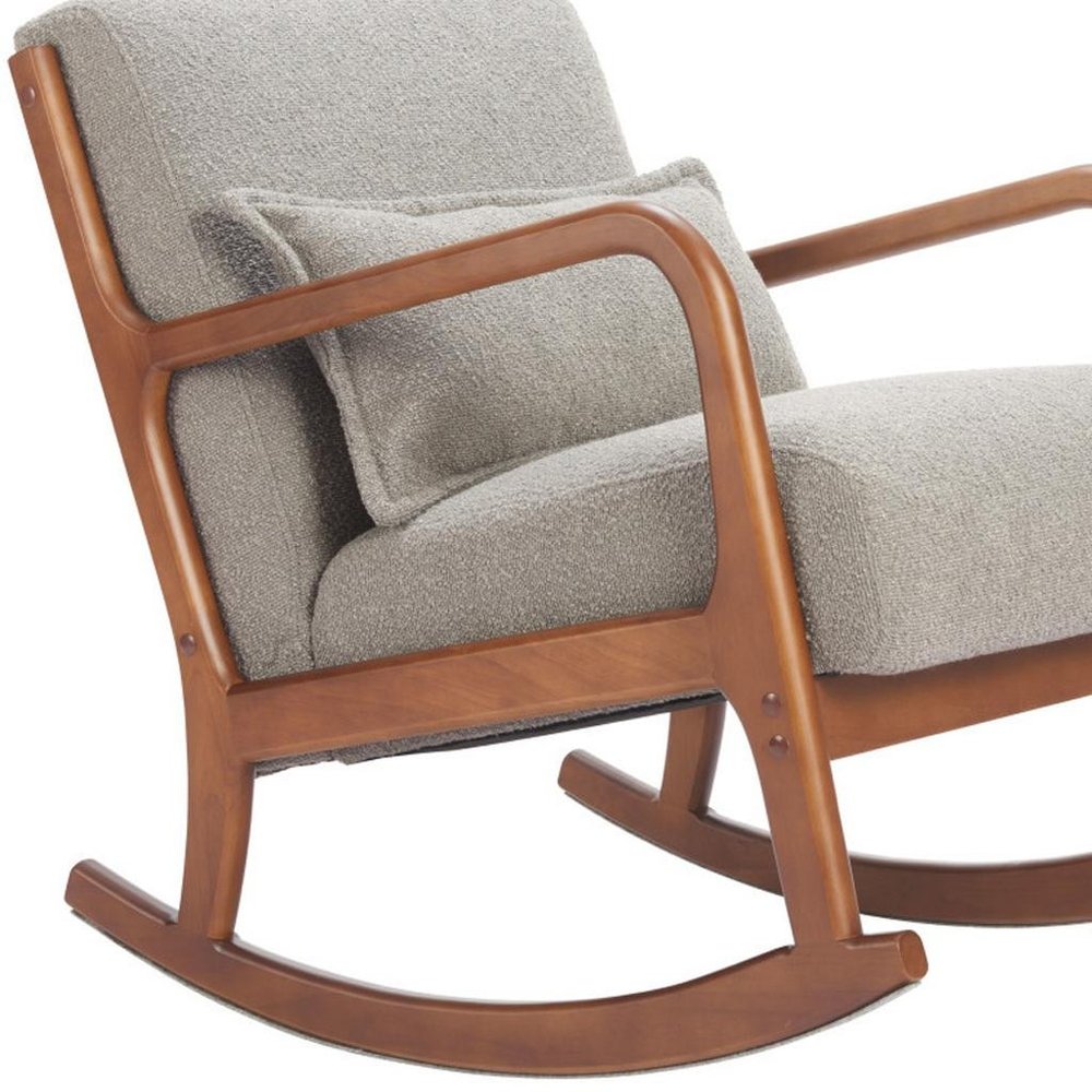 26" Gray Upholstered Arm Chair