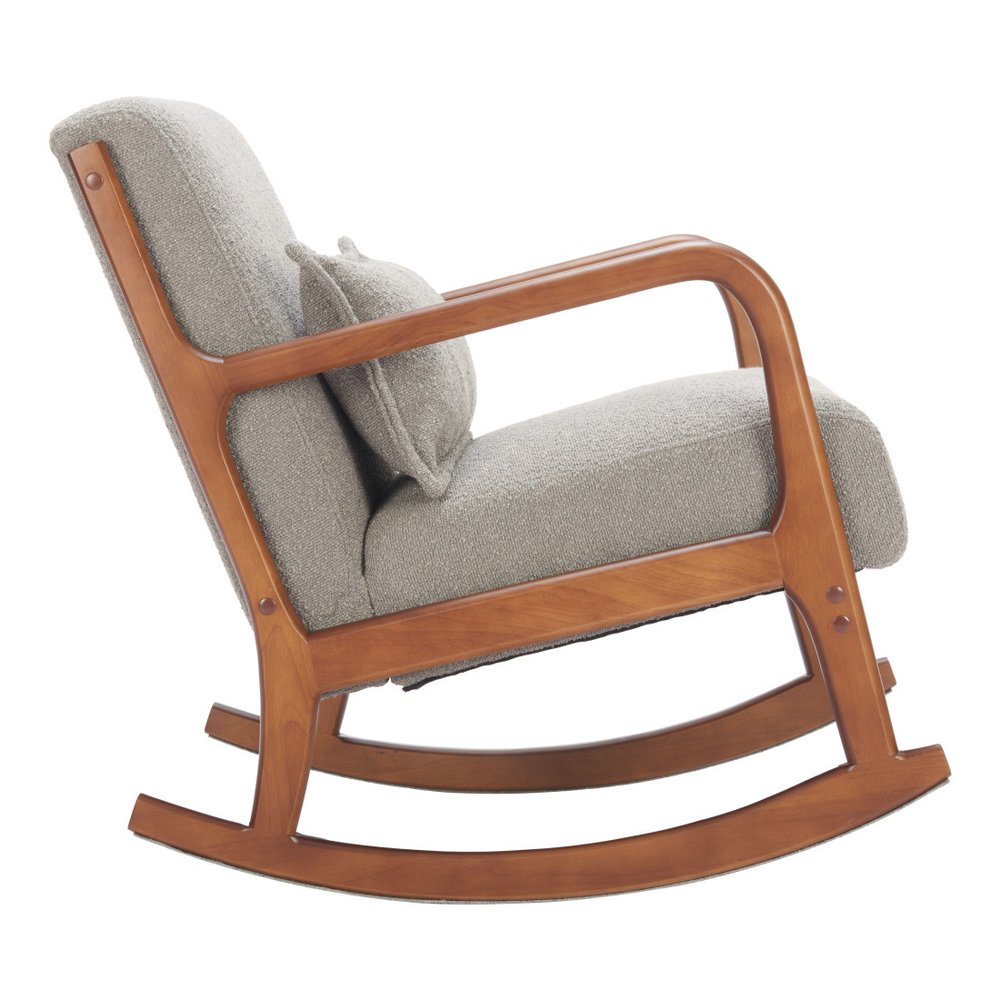 26" Gray Upholstered Arm Chair