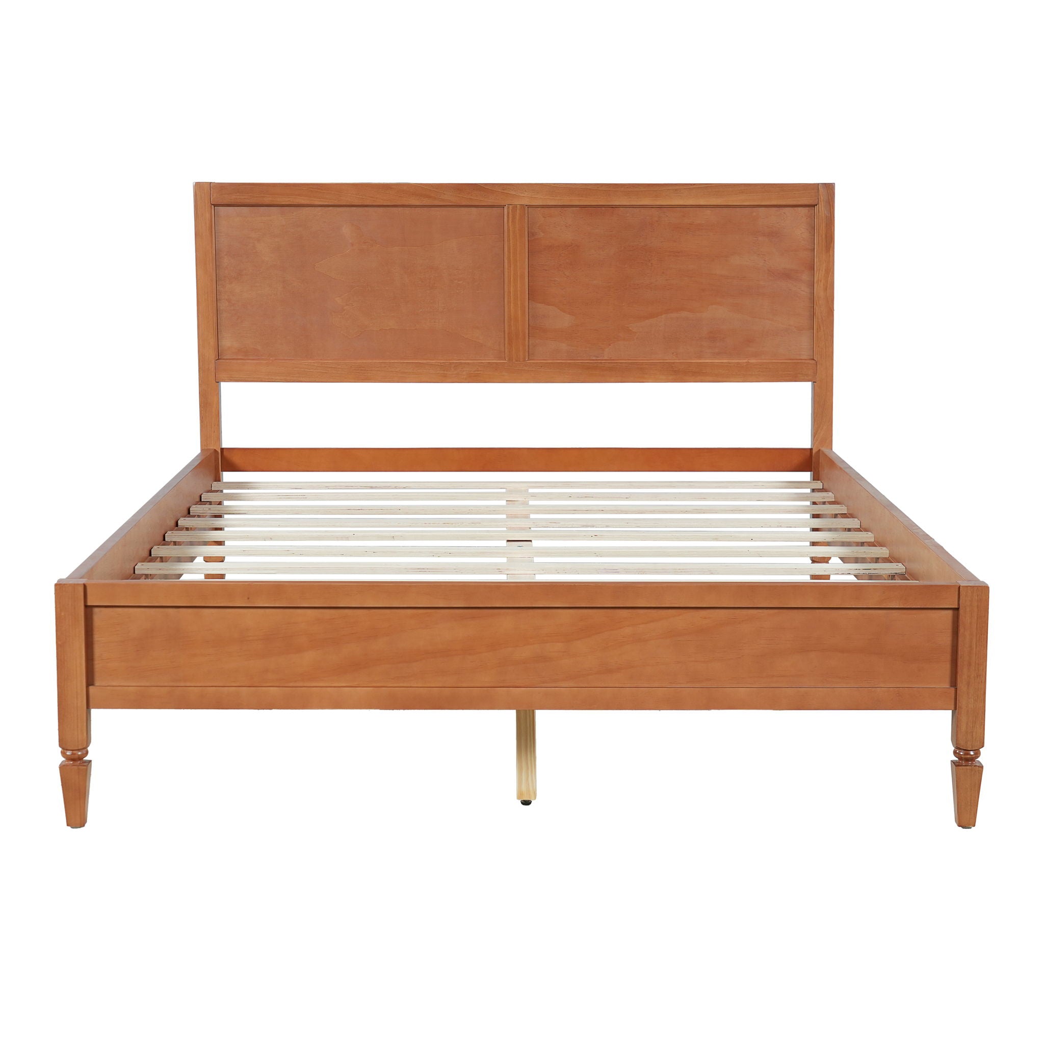 Classic Platform Bed Frame With Panel Headboard