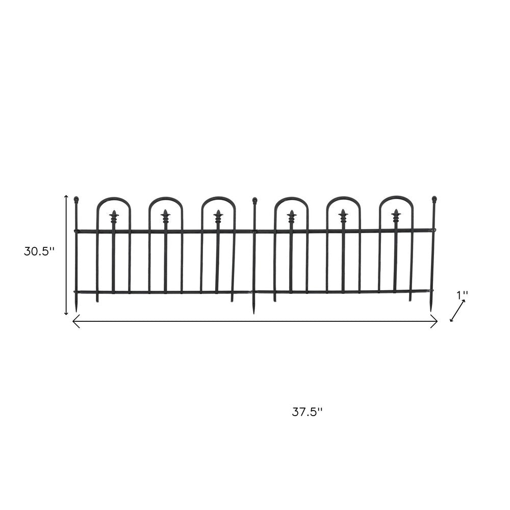 Black Steel Garden Stake