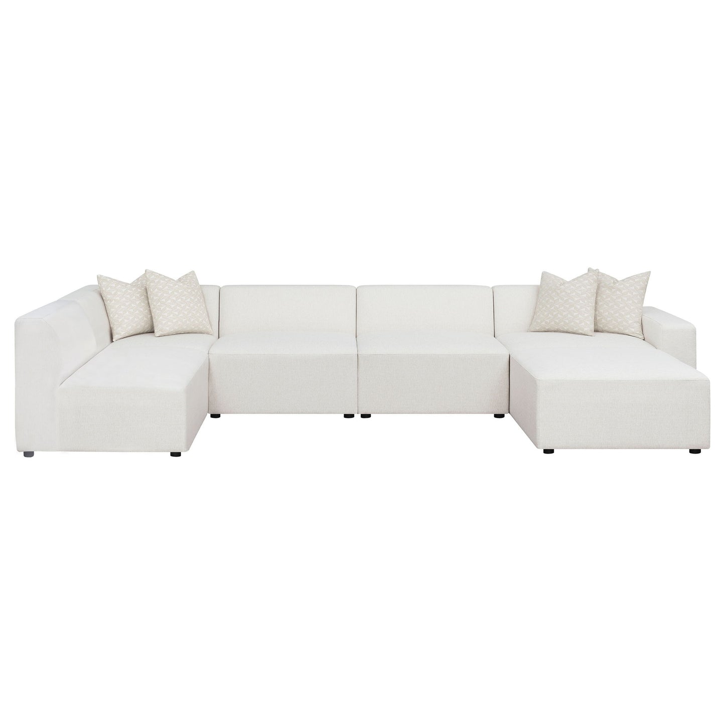 Marlowe - 6 Piece Tight Seat Modular Sectional - Ivory White
