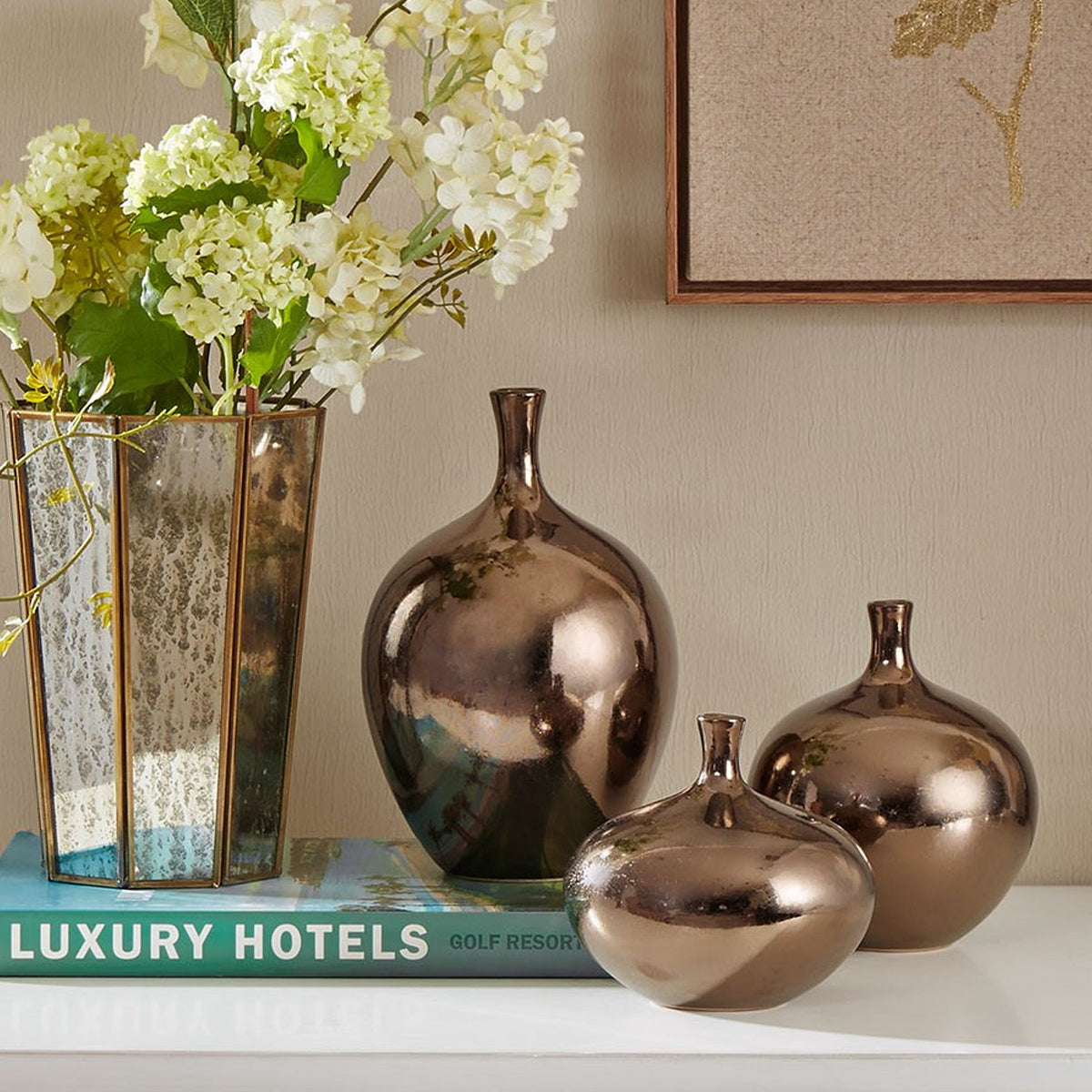 Ansen - Vase (Set of 3) - Bronze