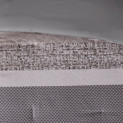 Set of Seven Gray And Taupe Striped King Ring Stitch Polyester Sham And Comforter