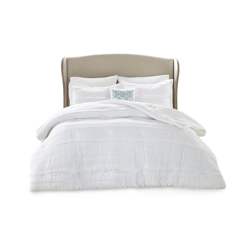 72" X 2") White Polyester Decorative Comforter