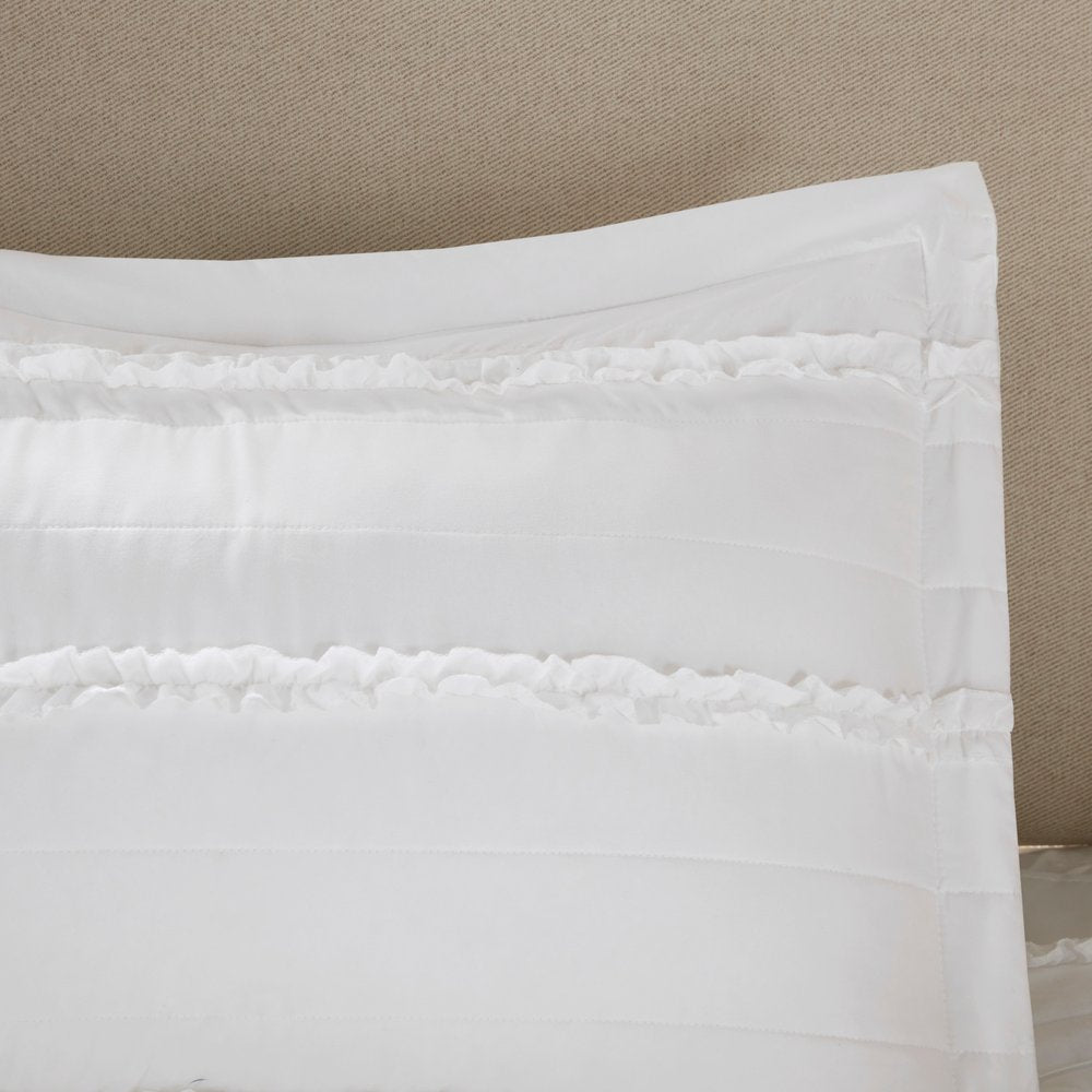 72" X 2") White Polyester Decorative Comforter