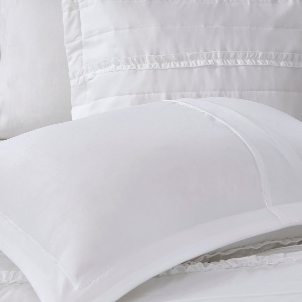 72" X 2") White Polyester Decorative Comforter