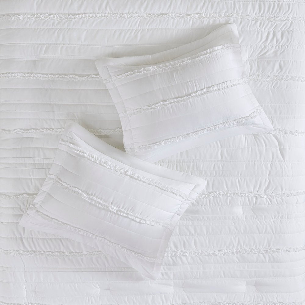 72" X 2") White Polyester Decorative Comforter