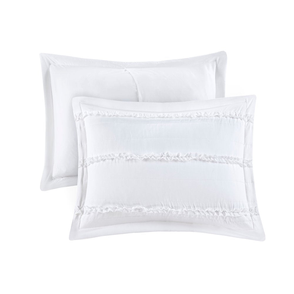 72" X 2") White Polyester Decorative Comforter