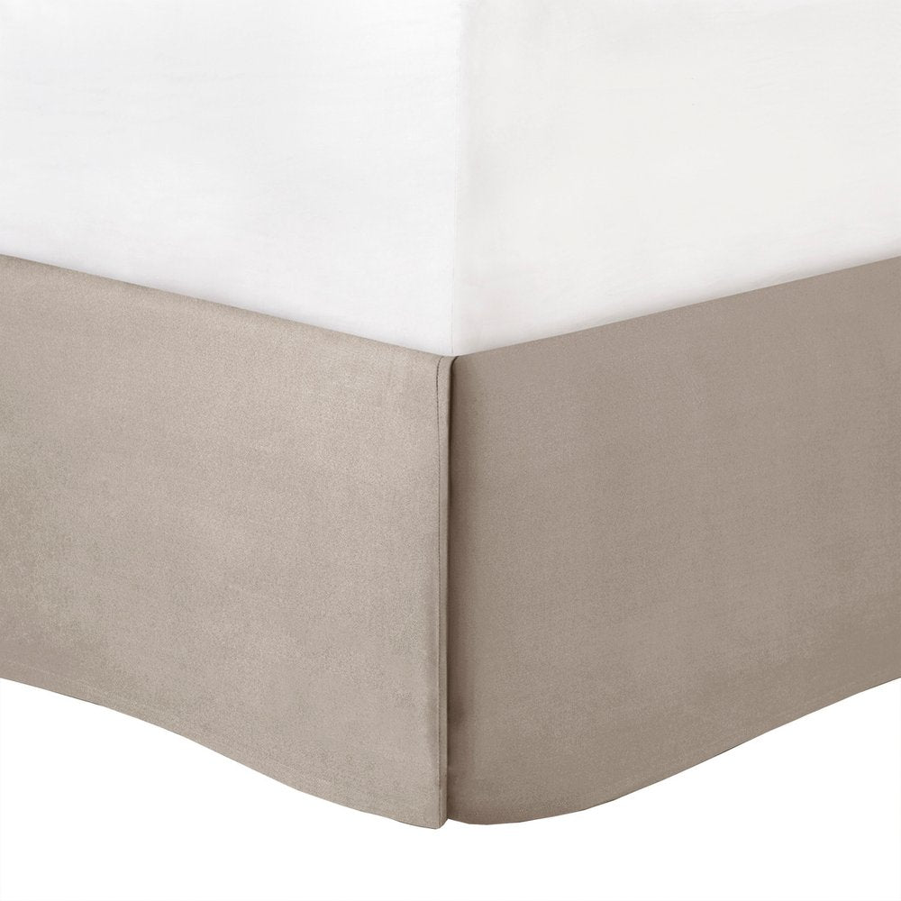 Set of Seven Taupe Queen Ring Stitch Polyester Sham And Comforter