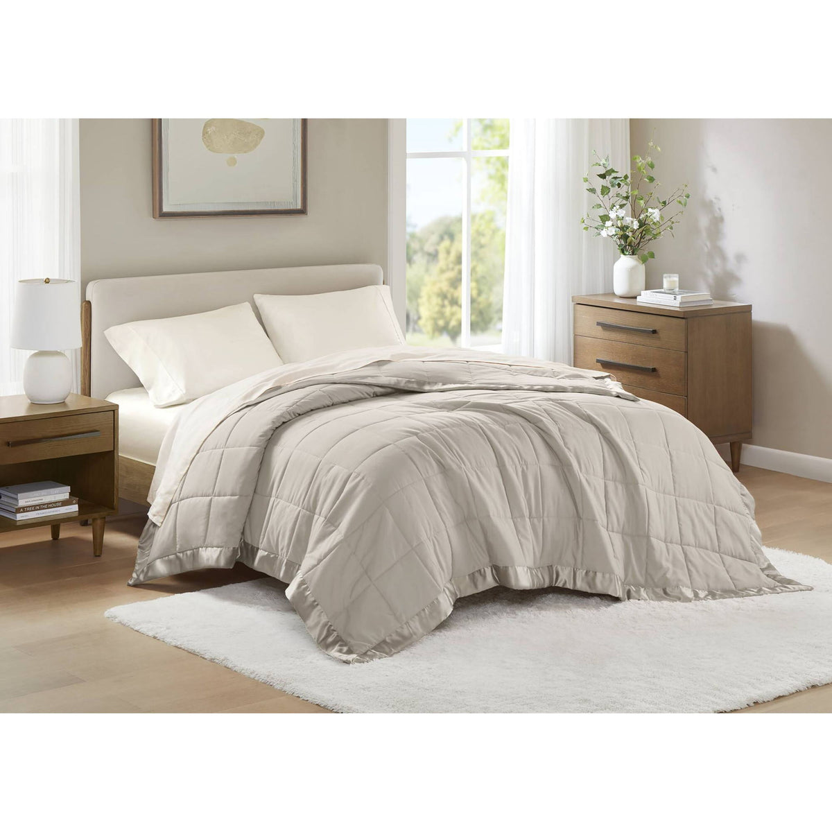 Windom - King All Season Hypoallergenic Blanket With 3M Scotchgard - Gray