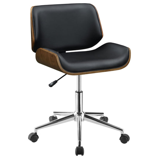 Swivel Office Chair With Adjustable Height - Black