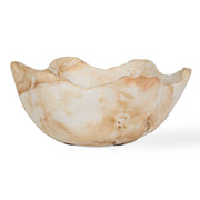 Sahara - Bloom Indoor-Outdoor Stone Bowl - Russet / Ivory / Sand