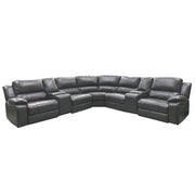 Power Reclining Sectional Sofa With 3 Adjustable Recliners, USB Ports & Cup Holders, Oversized Seating For Living Room - Black