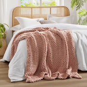 Chunky Double Knit - Handmade Throw - Blush