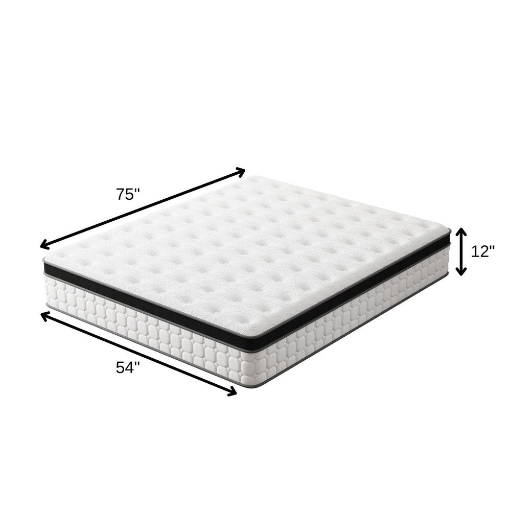 12" Full Double Gel Memory Foam Hybrid Mattress