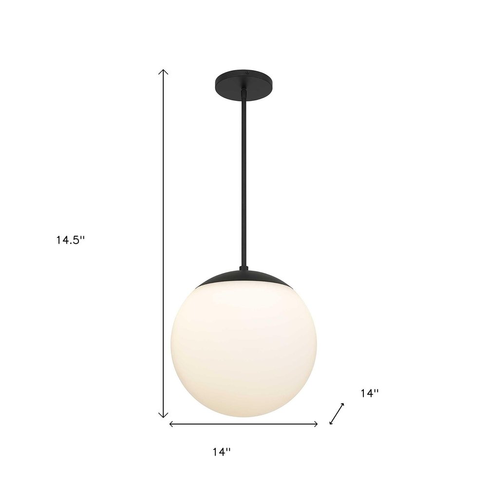Black And White Frosted LED Dimmable Outdoor Hanging Light With Black Shades