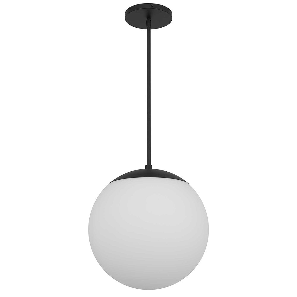 Black And White Frosted LED Dimmable Outdoor Hanging Light With Black Shades