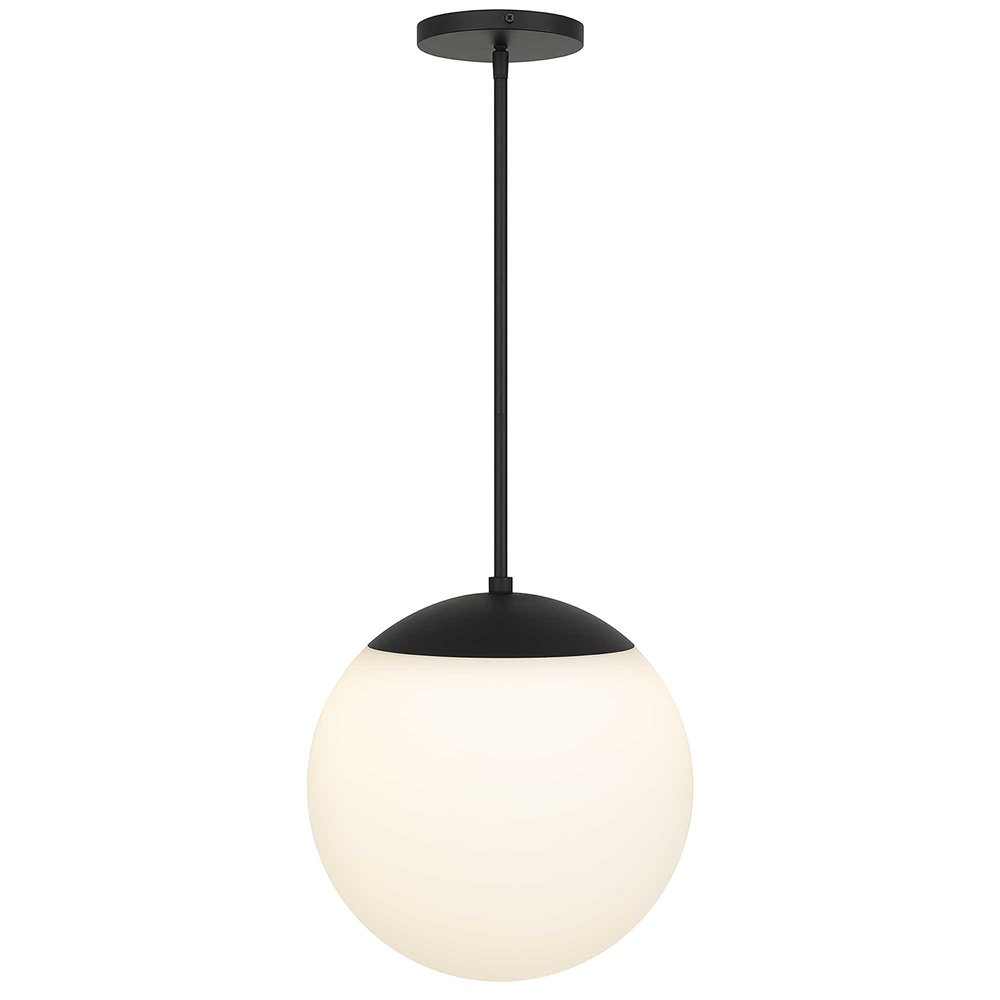Black And White Frosted LED Dimmable Outdoor Hanging Light With Black Shades