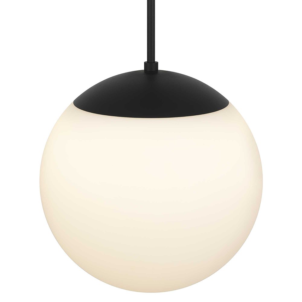 Black And White Frosted LED Dimmable Outdoor Hanging Light With Black Shades