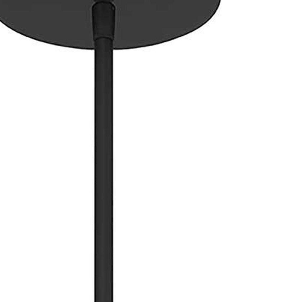 Black And White Frosted LED Dimmable Outdoor Hanging Light With Black Shades