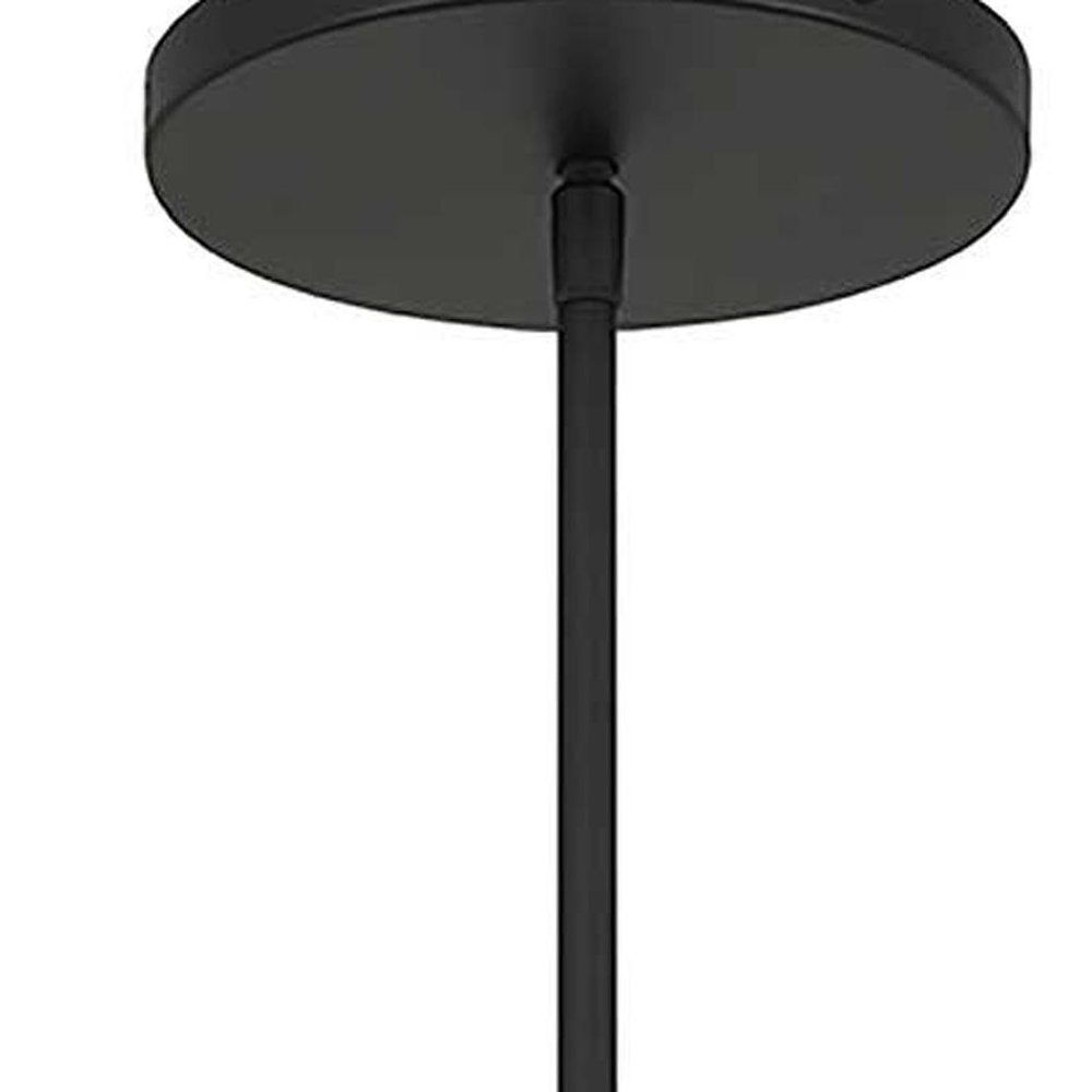 Black And White Frosted LED Dimmable Outdoor Hanging Light With Black Shades