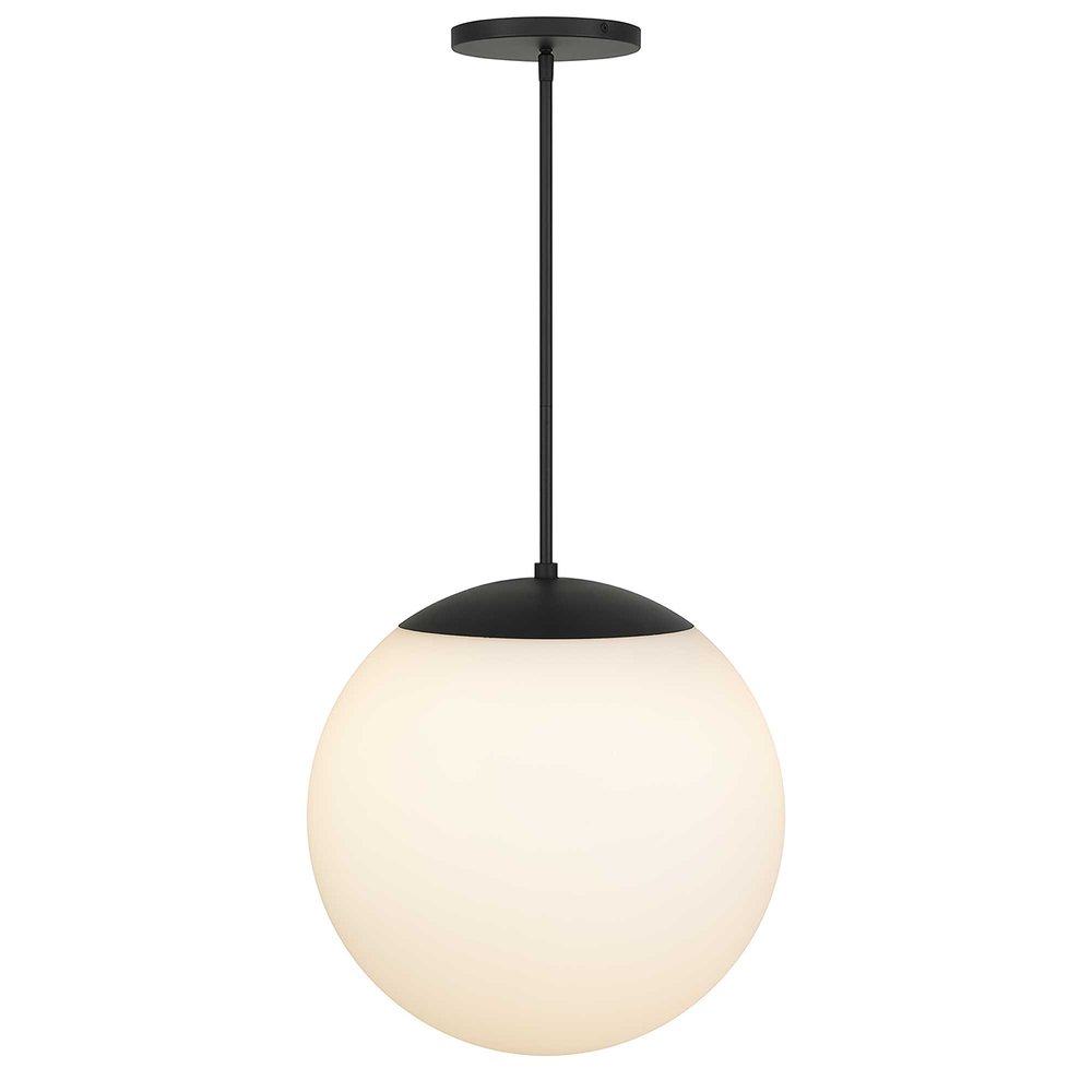 Black And White Frosted LED Dimmable Outdoor Hanging Light With Black Shades