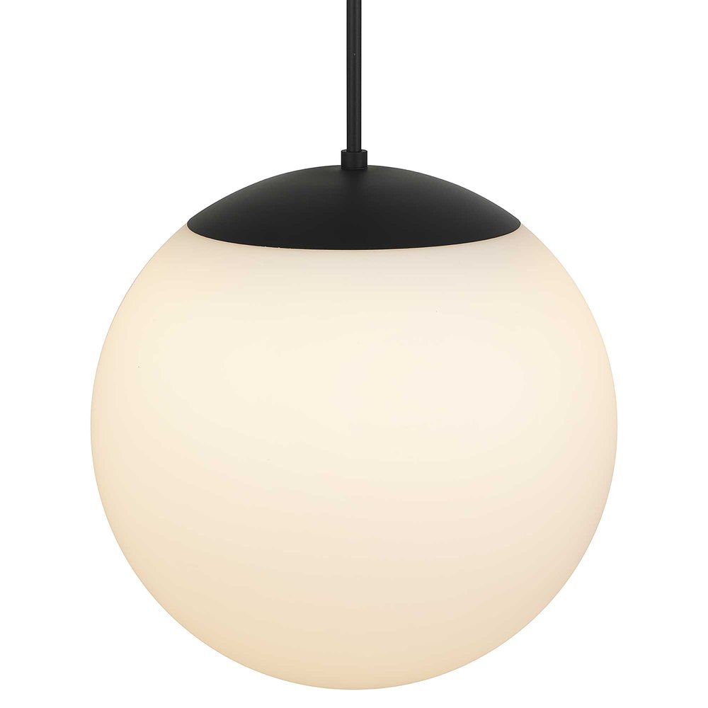 Black And White Frosted LED Dimmable Outdoor Hanging Light With Black Shades