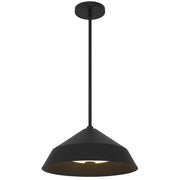 Black Frosted LED Dimmable Outdoor Hanging Light With Black Shades