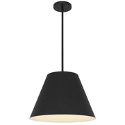 16" Black Aluminum Cone LED Dimmable Outdoor Pendent Hanging Light
