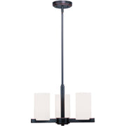 Three Light Dimmable Chandelier With Shades