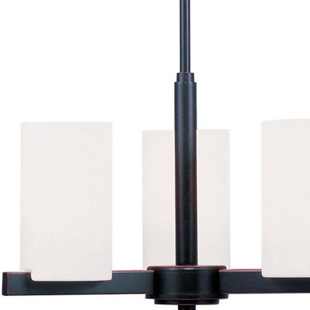 Three Light Dimmable Chandelier With Shades