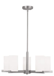 Five Light Dimmable Chandelier With Shades
