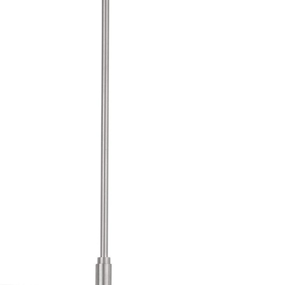 Nickel Five Light Metal Dimmable Chandelier With Shades