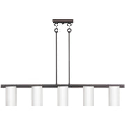 Five Light Dimmable Chandelier With Shades