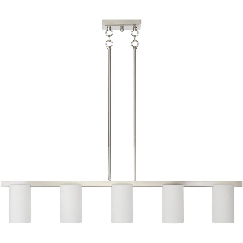 Five Light Dimmable Chandelier With Shades