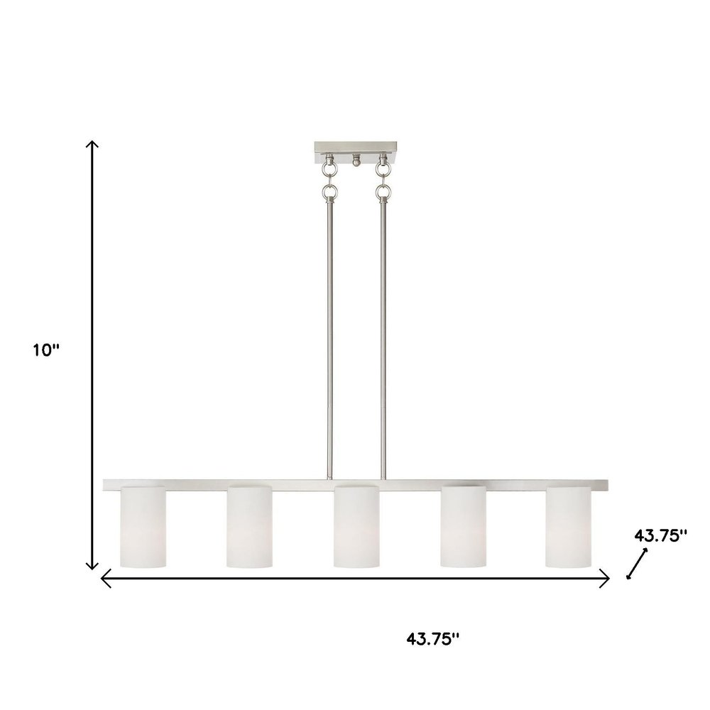 Five Light Dimmable Chandelier With Shades