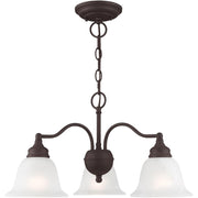 Bronze Three Light Dimmable Chandelier With Shades