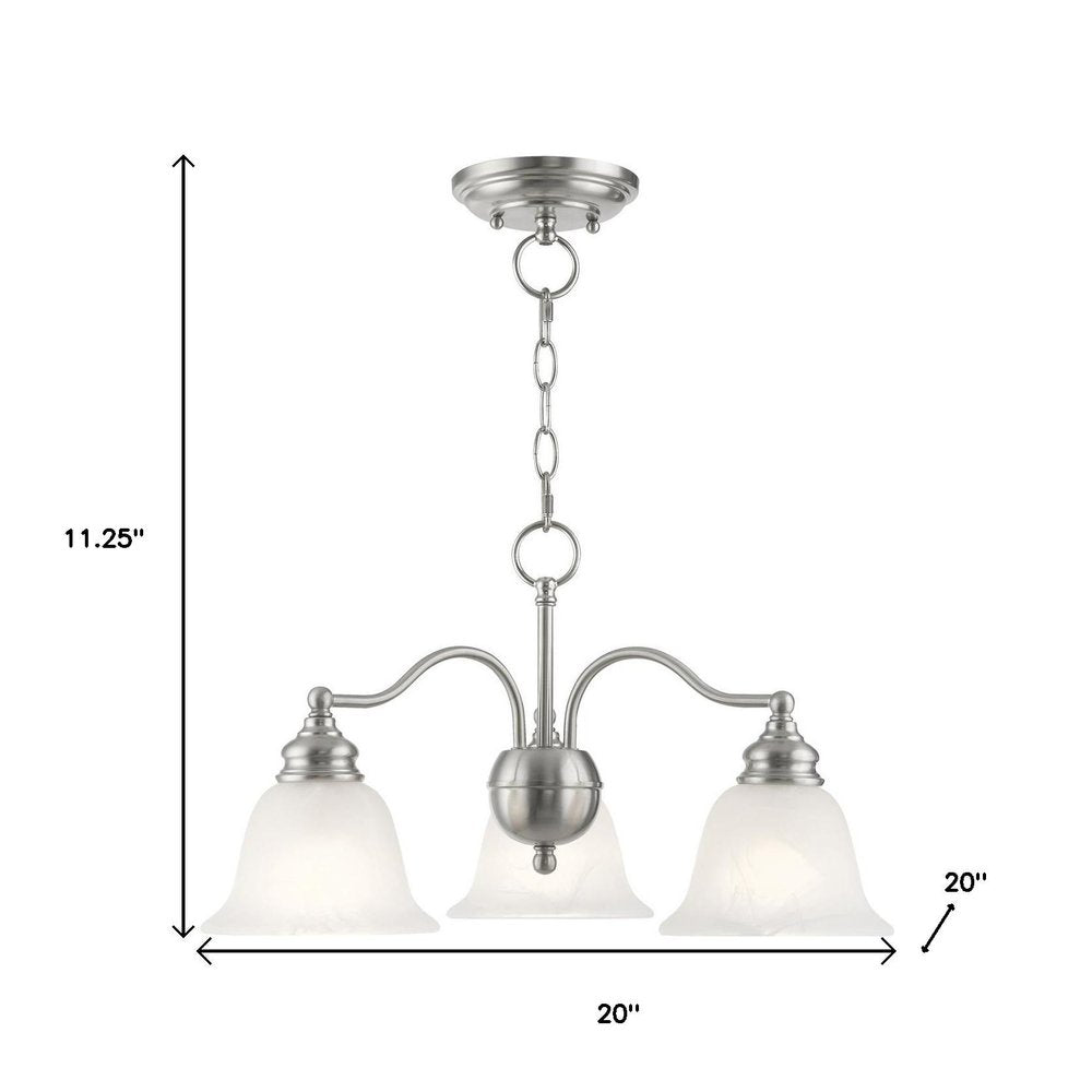 Three Light Dimmable Chandelier With Shades