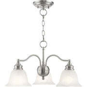 Three Light Dimmable Chandelier With Shades