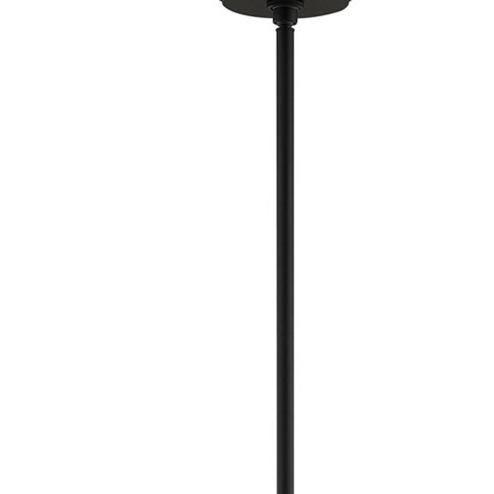 Black Five Light Dimmable Chandelier With Shades