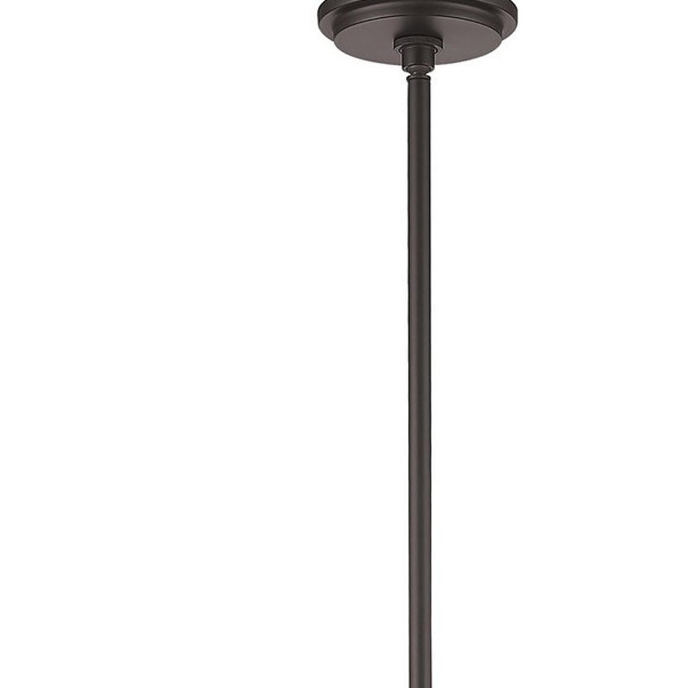Bronze Five Light Metal Dimmable Chandelier With Shades