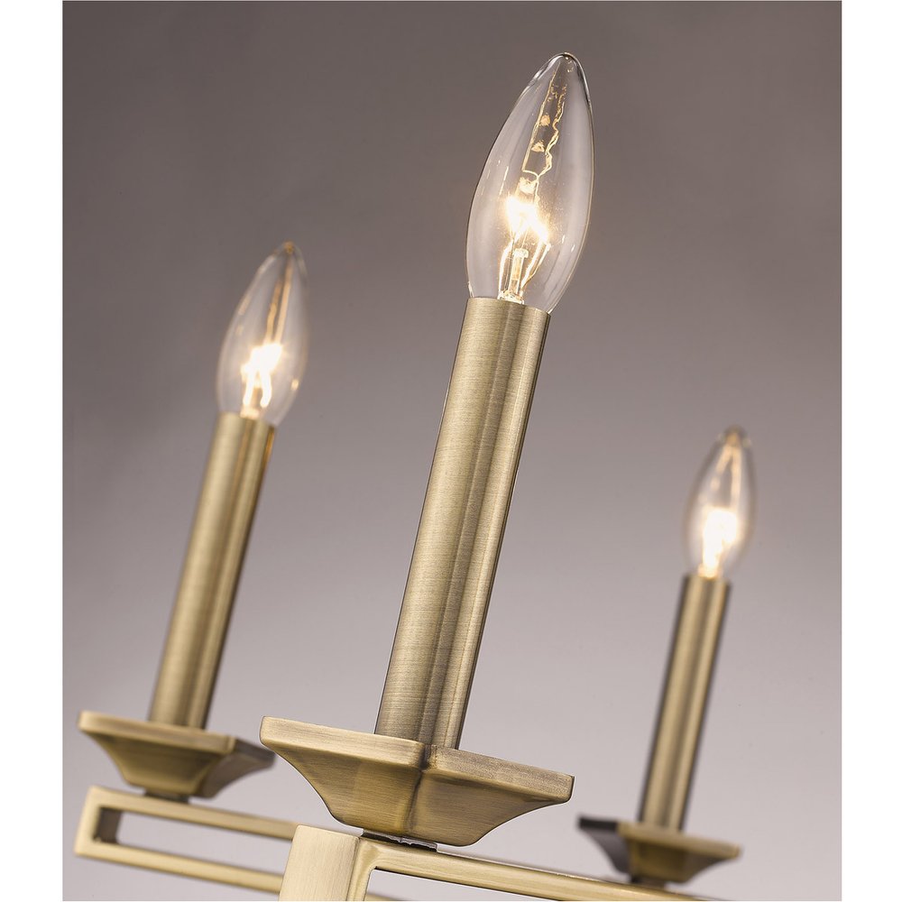 Six Light Dimmable Chandelier With Shades