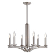 Six Light Dimmable Chandelier With Shades
