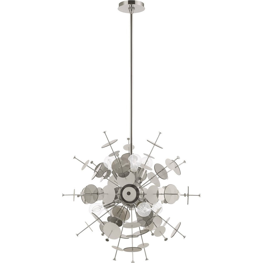 Six Light Dimmable Chandelier With Shades