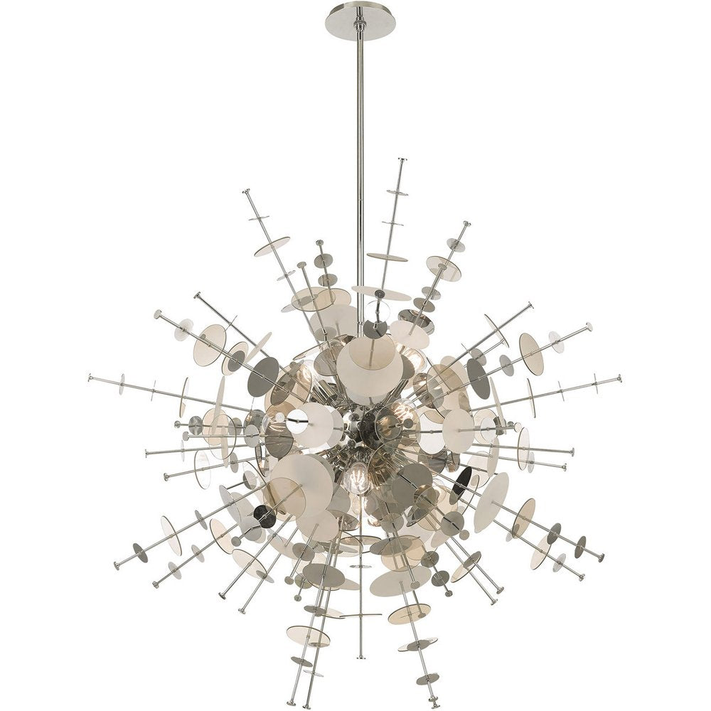 Twelve Light Dimmable Chandelier With Shades