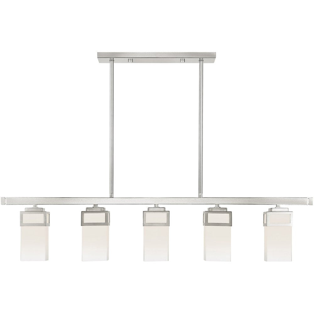 Five Light Dimmable Chandelier With Shades