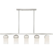 Five Light Dimmable Chandelier With Shades