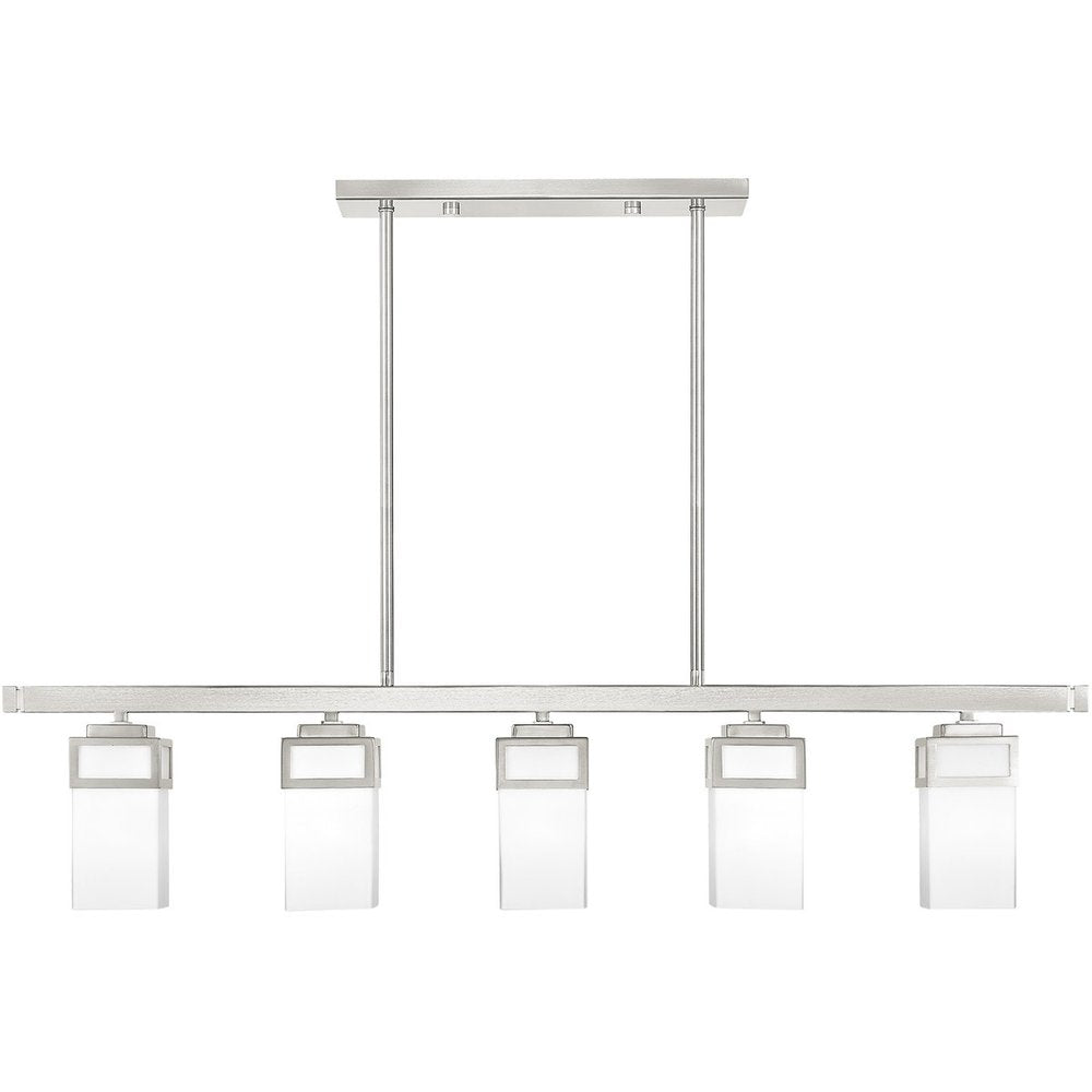 Five Light Dimmable Chandelier With Shades