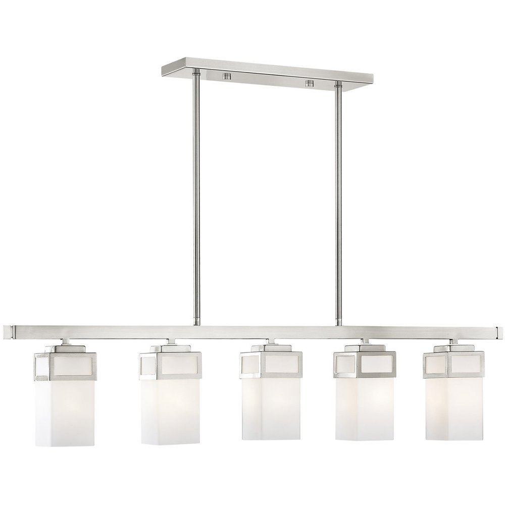 Five Light Dimmable Chandelier With Shades